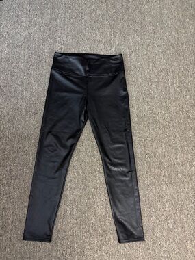 Avec Les Filles Black Faux Leather Leggings